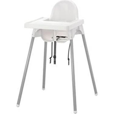 IKEA Antilop Beyaz Tepsili Kemerli Mama Sandalyesi 0 - 4 Yaş İçin Portatif