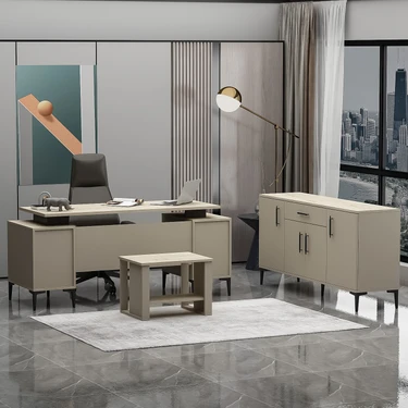 Betroya Branco Ofis Takımı 3’lü Set Masa, Sehpa,