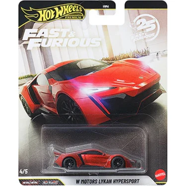 Hot Wheels 1/64 Ölçekli Metal W Motors Lykan Hypersport Yarış Arabası 25TH Anniversary