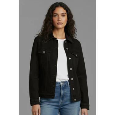 Wkm Kadın Rahat Kesim Çift Cepli Denim Kot