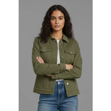 Wkm Kadın Rahat Kesim Çift Cepli Denim Kot