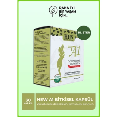 hhs a1 l carnitine & lepidium 30 kapsül HHS New A1 L-Karnitin Lepidyum Bitkisel Kapsül 30 Adet Fiyatı