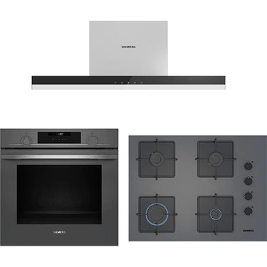 Siemens Yeni HU736AEN0T EO7C8PP300(67 Cm) Ocak LC67BBK00T Gri Ankastre