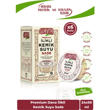 Gurvita Ilikli Kemik Suyu Sade 50 ml 24