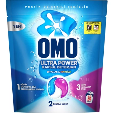 Omo Ultra Power Kapsül Çamaşır Deterjanı 26