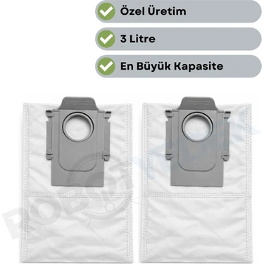 robotyedek Roborock QRevo Curv / QRevo C / QRevo C Pro Uyumlu Toz Çöp Torbası 2