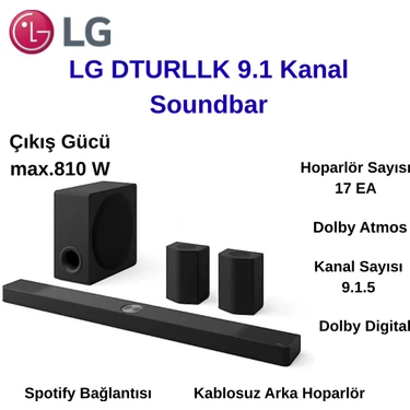 Lg Çıkış Gücü 810 Watt  Dturllk 9.1 Kanal