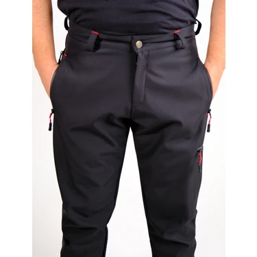 Outdo Siyah Premium Softshell Motorcu Pantolonu Kış Mevsimi İçin Dayanıklı Erkek