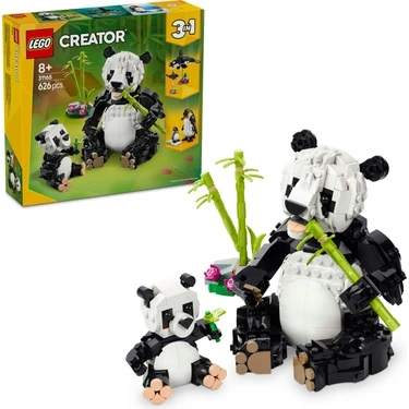 LEGO® Creator 3’ü 1 Arada Vahşi Hayvanlar: Panda Ailesi 31165 - 8+ için Orka veya Penguene