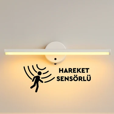 Nobbystar Sök-Tak Sensörlü Beyaz Günışığı Yapışkanlı Pilli LED Aplik