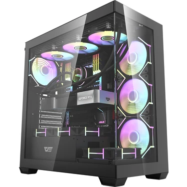 Aigo / Darkflash DS900 AT-750W 80+ Bronze USB3.0 Type-C 4×12CM Fan Temperli Cam Siyah ATX Oyuncu