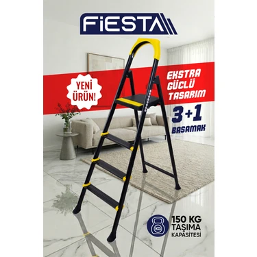 Fiesta Nova 3+1 Metal Basamaklı EXTRA GÜÇLÜ ÖZEL TASARIM Pratik