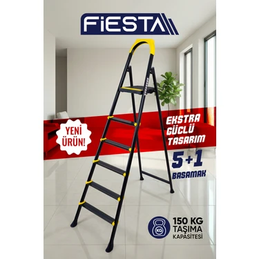 Fiesta Nova 5+1 Metal Basamaklı EXTRA GÜÇLÜ ÖZEL TASARIM Pratik