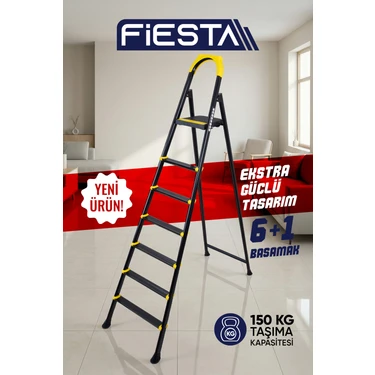 Fiesta Nova 6+1 Metal Basamaklı EXTRA GÜÇLÜ ÖZEL TASARIM Pratik
