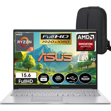 Asus Vivobook 15 Amd Ryzen 3 7320U 8gb Ram 512GB SSD 15.6" Fullhd Windows 11 Taşınabilir Bilgisayar