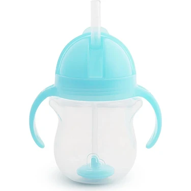 Munchkin Tıklama Kilitli  Uçlu Pipetli Alıştırma Bardağı, 6AY+, 207ML, Mavi, 1