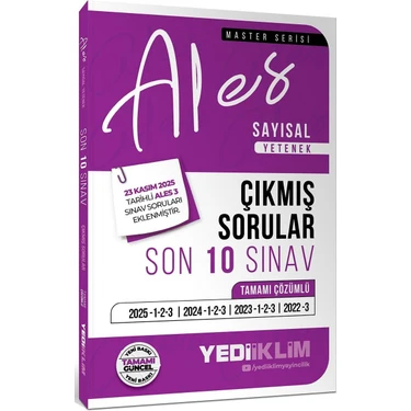 Yediiklim Yayınları Yediiklim 2026 Ales Sayısal Yetenek Tamamı Çözümlü Son 10 Sınav Çıkmış