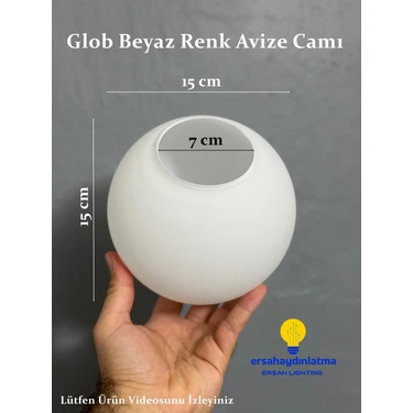 Erşah Aydınlatma Glob Beyaz Cam Avize