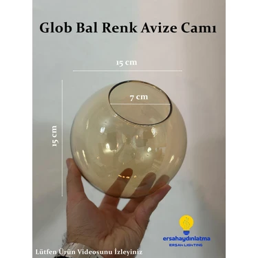 Erşah Aydınlatma Glob Bal Cam Avize