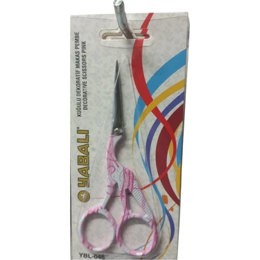 Nakış Makası Kuğulu Dekoratif Makas Pembe YBL-046 Model