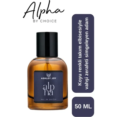 Ashley Joy Alpha Erkek Parfüm EDP 50 ML | Odunsu & Aromatik | Alabrian Bergamot, Elemi, Sedir,