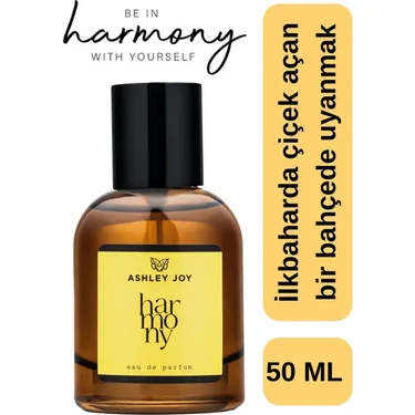 Ashley Joy Harmony Kadın Parfüm EDP 50 ML | Çiçeksi & Meyvemsi | Çilek, Yasemin, Amber, Şakayık|