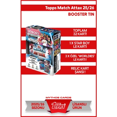 Mythos Cards Topps Match Attax 25/26 - Booster Tin 2 - Fiyatı
