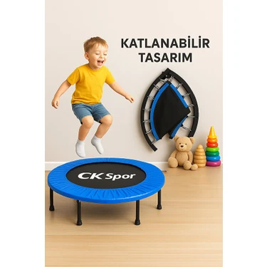 Pekial CKSpor 102 Cm Katlanabilir Trambolin | Kuruluma Hazır Ev Tipi Fitness