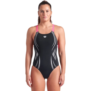 Arena Poseidonia Swim Pro Back Lb Kadın Siyah Yüzücü Mayosu