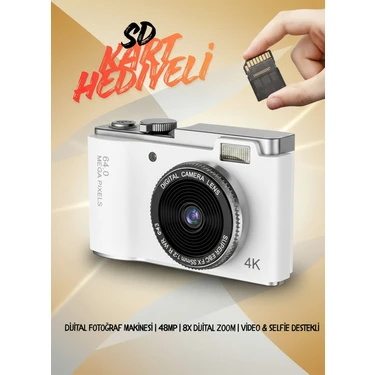Neffo Dijital Fotoğraf Makinesi | 48MP | 8x Dijital Zoom | Video & Selfie Destekli | Başlangıç