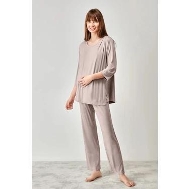 Catherine's Yumuşak Dokulu Hamile Pijama