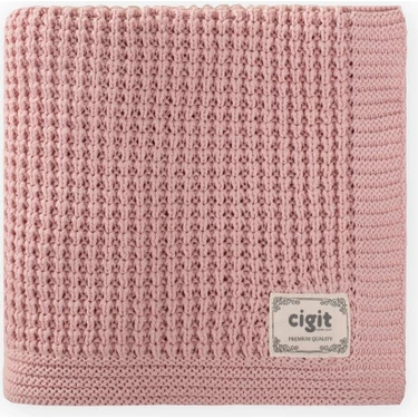 Cigit Selanik Triko Battaniye 80X100 (+/-5 cm ) Pudra