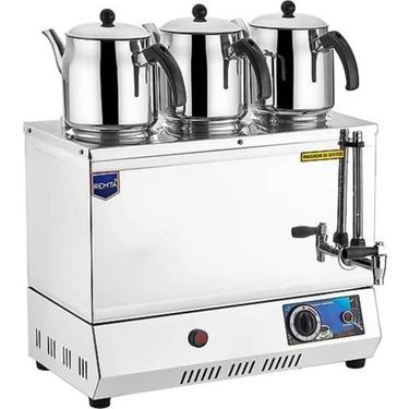 Remta 55 Model 3 Demlikli Elektrikli Çay Kazanı-Çay Ocağı-23 LT-EP03-PLEYTSIZ Çay Ocağı