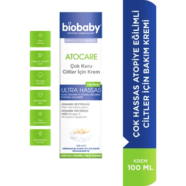 Biobaby Kuru ve Atopik Ciltler İçin Krem 100