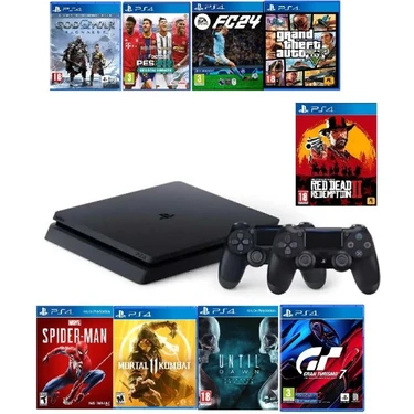 Sony PS4 Slim 500 GB Kapasiteli Oyun Konsolu 10 Oyun ve 2 Fiyatı