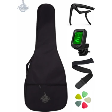 Yankı Klasik Gitar Aksesuar Seti 5li (Gitar Kılıfı, Capo, Akort Cihazı, Gitar Askısı, Pena) Klasik