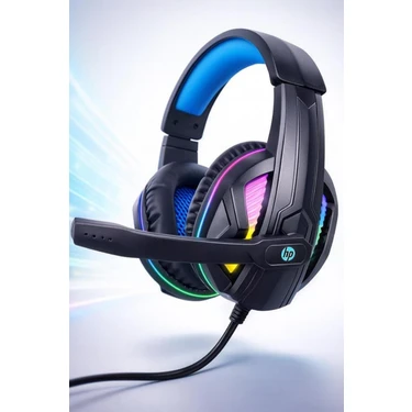 Hp DHE-8010UM Kablolu Mikrofonlu Gaming Oyuncu Kulaklık RGB Aydınlatma Özelliği ile