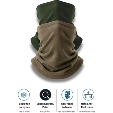 Single Sword 2 Li Unisex Polar Bere & Boyunluk Seti – Çok Amaçlı Kışlık Soğuk Hava Koruması