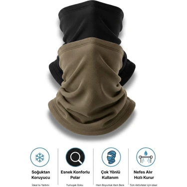 Single Sword 2 Li Unisex Polar Bere & Boyunluk Seti – Çok Amaçlı Kışlık Soğuk Hava Koruması