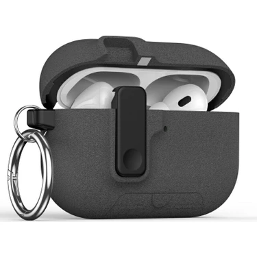 MobaxAksesuar Apple Airpods Pro 3. Nesil ile Uyumlu Kılıf Standlı Kilitli Tpu Premium Matte Trip