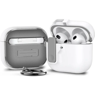 MobaxAksesuar Apple Airpods 4. Nesil ile Uyumlu Kılıf Standlı Kilitli Tpu Premium Matte Trip