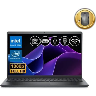 Dell Vostro 3530 I5-1334U 8gb 2tb SSD 15.6" Fhd Ubuntu N3409PVNB3530U ATL32 Notebook +Mouse