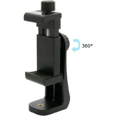 DP Tripod ve Monopod Için Telefon Bağlantı Aparatı Cep Telefonu Klipsi Tutucu Yatay ve Dikey
