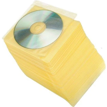 Torima Cd Dvd Zarfları Çift Yönlü 100'lü Paket Sarı Fiyatı