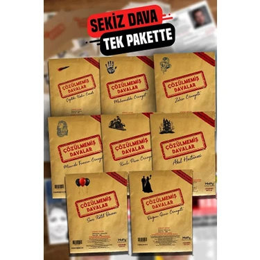 Çözülmemiş Davalar Tam Set Sekizli Dedektif Oyunu Dava Çözme Seri Katil Dedektiflik Oyunu Cinayet