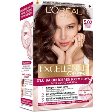 L'Oréal Paris Excellence Creme 5.02 Bronz Kahve Saç Boyası Fiyatı