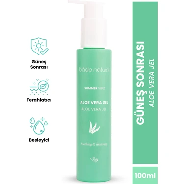 Bade Natural Aloe Vera Jel %100 Doğal 100