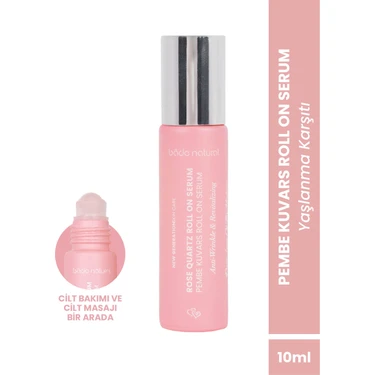 Bade Natural Pembe Kuvars Taşlı Göz Altı Antioksidan Masaj Serumu 10