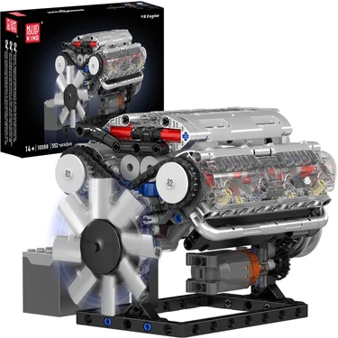 Mould King 10088 Motorlu V8 Motor Yapım Seti | 535