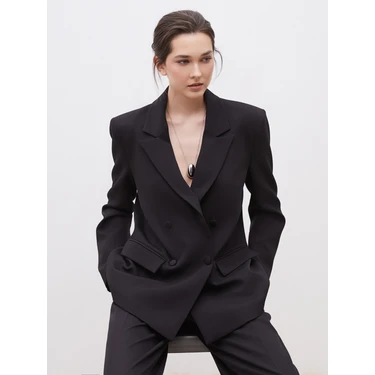 Soulife Krep Kadın Blazer